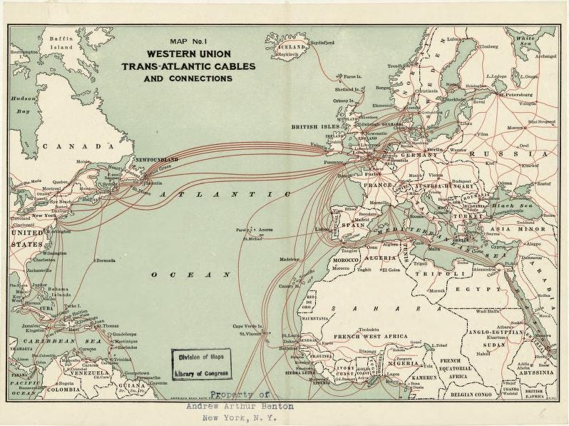 Western Union Undersea cables, 1900. Source: [1]