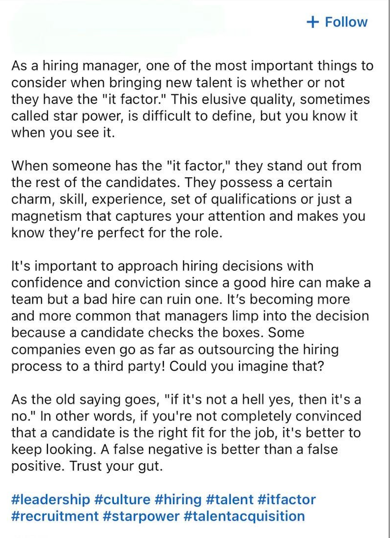 Hiring Managers Don&rsquo;t Know What They&rsquo;re Doing; They Just Vibe | by 