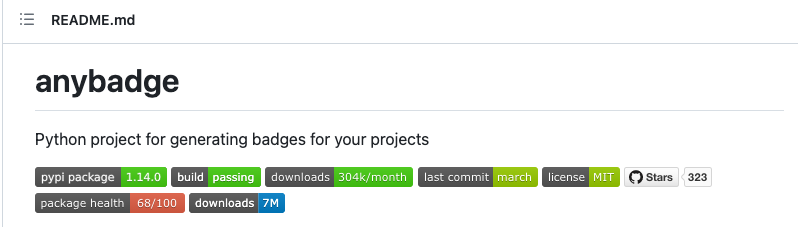 Guide for the use of Anybadge with GitHub Action and AWS for generating ...