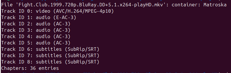 Extract Subtitles from mkv video on Ubuntu
