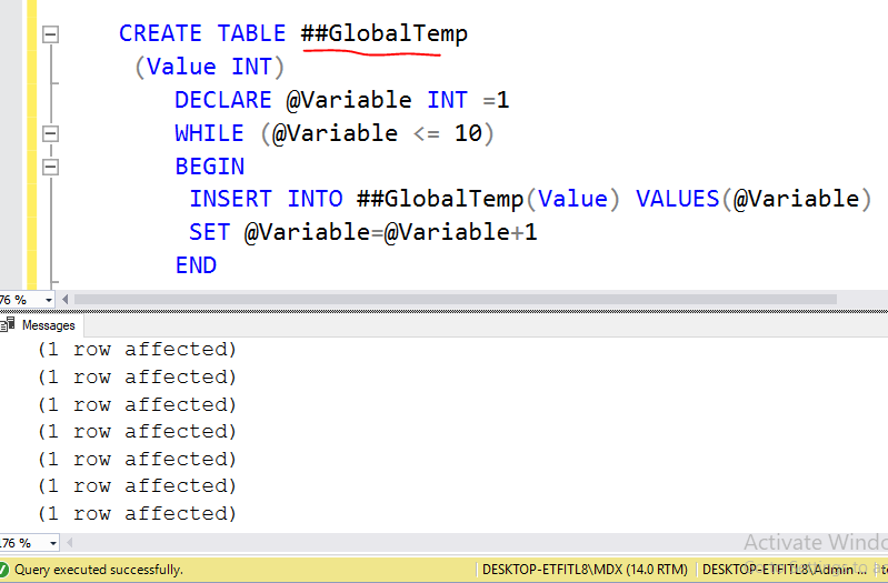 Local Temp Table and Global Temp Table in SQL Server” | by Smita Gudale |  Medium