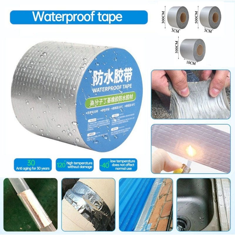 Review! Super Strong Waterproof Tape Aluminum Foil Butyl Rubber Stop