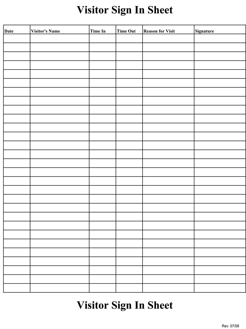 Free Sign In Sheets Templates | by Ferdianurr | Medium