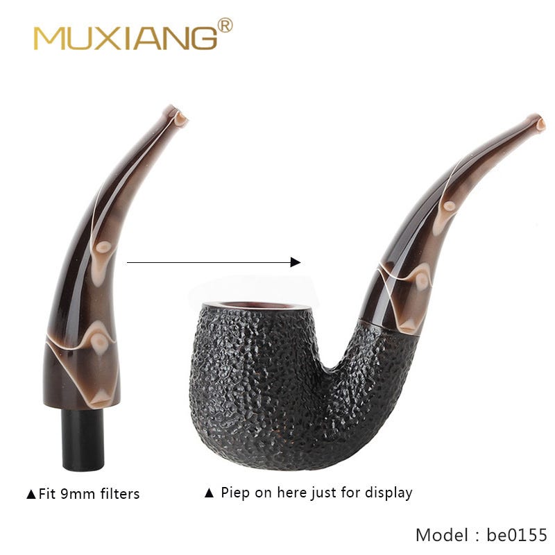 MUXIANG Coffee Color Acrylic Pipe Mouthpiece Specialized Mouthpiece 3mm