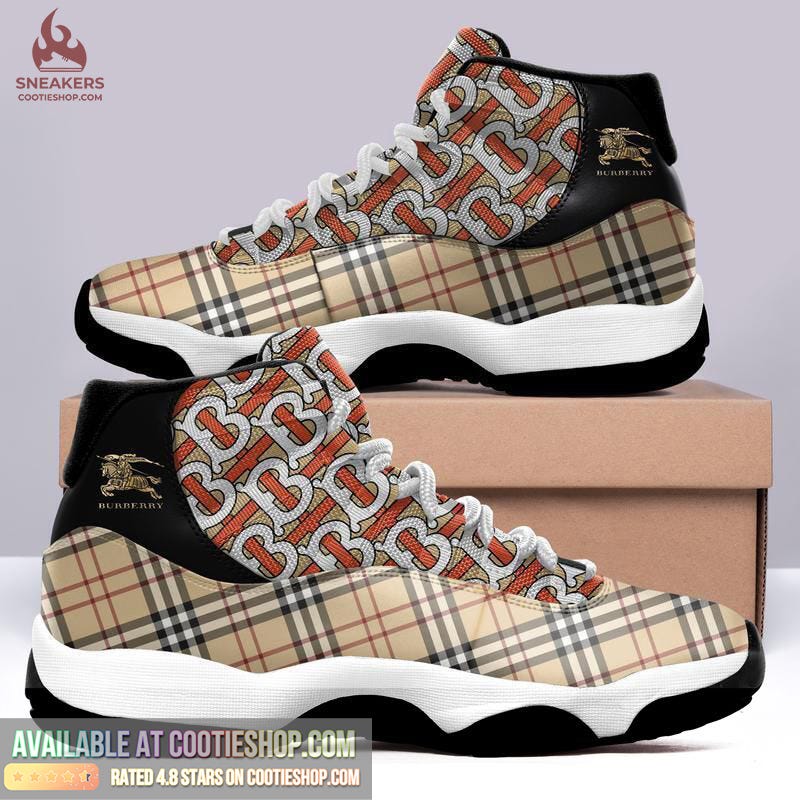 Exclusive Limited Edition Luxury Burberry Air Jordan 11 Sneakers