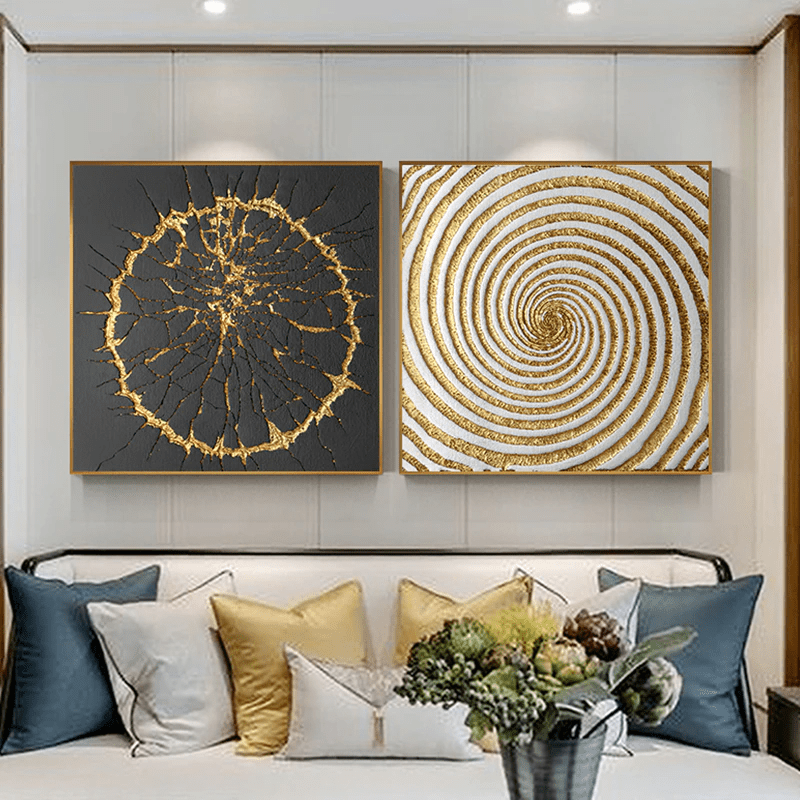 How To Decor Living Space With Gold Wall Art | by Wallcorners Home ...