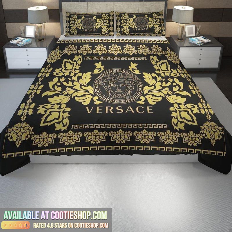 Gianni Versace Black Luxury Brand High-End Bedding Set Duvet Cover Hot # Bedding Sets #Bedding Ideas | by Cootie Shop | Medium