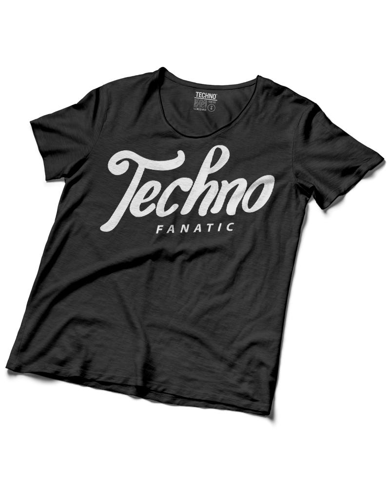 TECHNO FANATIC Férfi Póló - TECHNO - Medium