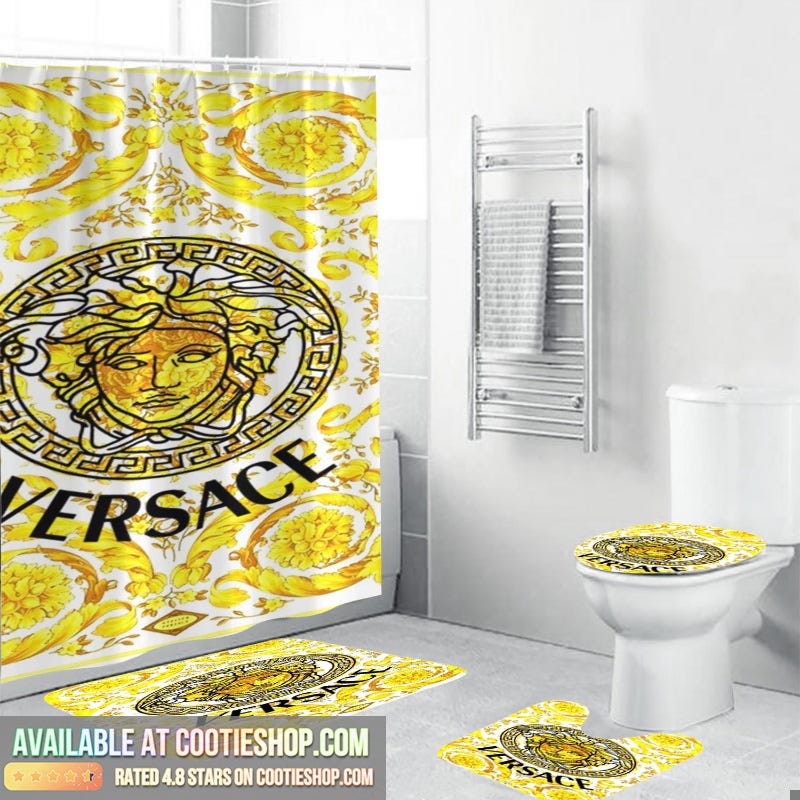 Gianni Versace Medusa Bathroom Set Hot 2023 Luxury Shower Curtain Bath