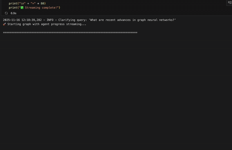 Demo — Node-Level Streaming Execution