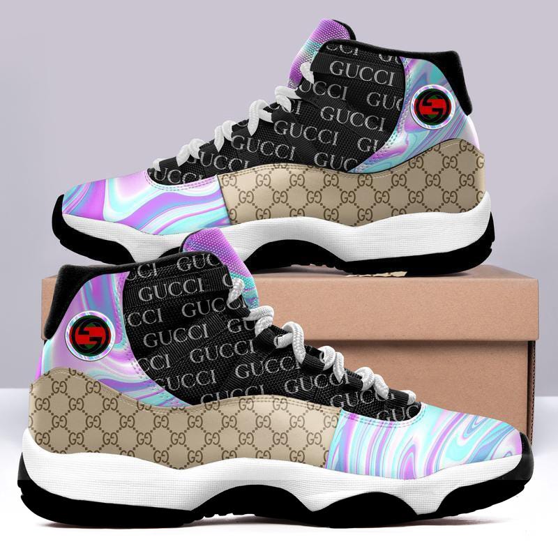 NEW FASHION] Luxury Louis Vuitton Brown Air Jordan 11 Sneakers Shoes Hot  2023 LV Gifts For