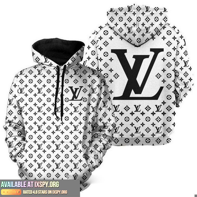 Louis Vuitton White Hoodie LV Luxury Clothing Clothes Outfit For Men in  2023