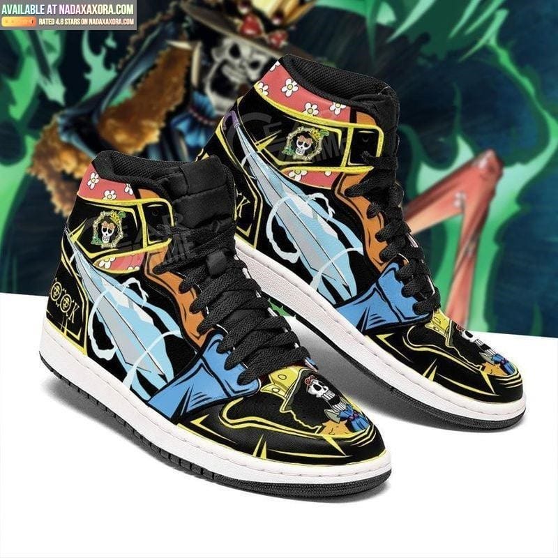 Brook One Piece One Piece Anime Air Jordan High Top Sneakers Outfits For  Anime Fan | by Nadaxaxora | Medium