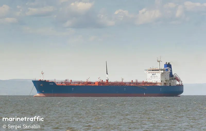 The oil tanker PEGASUS pictured in Vladivostok in 2022