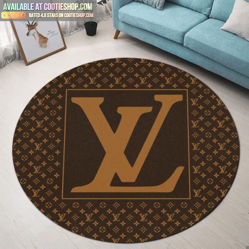 Louis Vuitton Brown Luxury Brand Fashion Round Rug Carpet Home Decor-105608  | by Cootie Shop | Medium