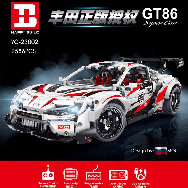 TECHNICIAN Happy Build YG-23002 TOYOTA GT86 - Mouldking Block Merchandise  Store - Medium