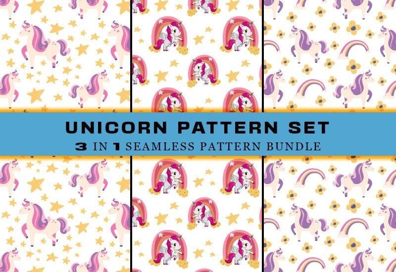 Unicorn Seamless Pattern Digital Papers Free Download | by Gracegilded ...