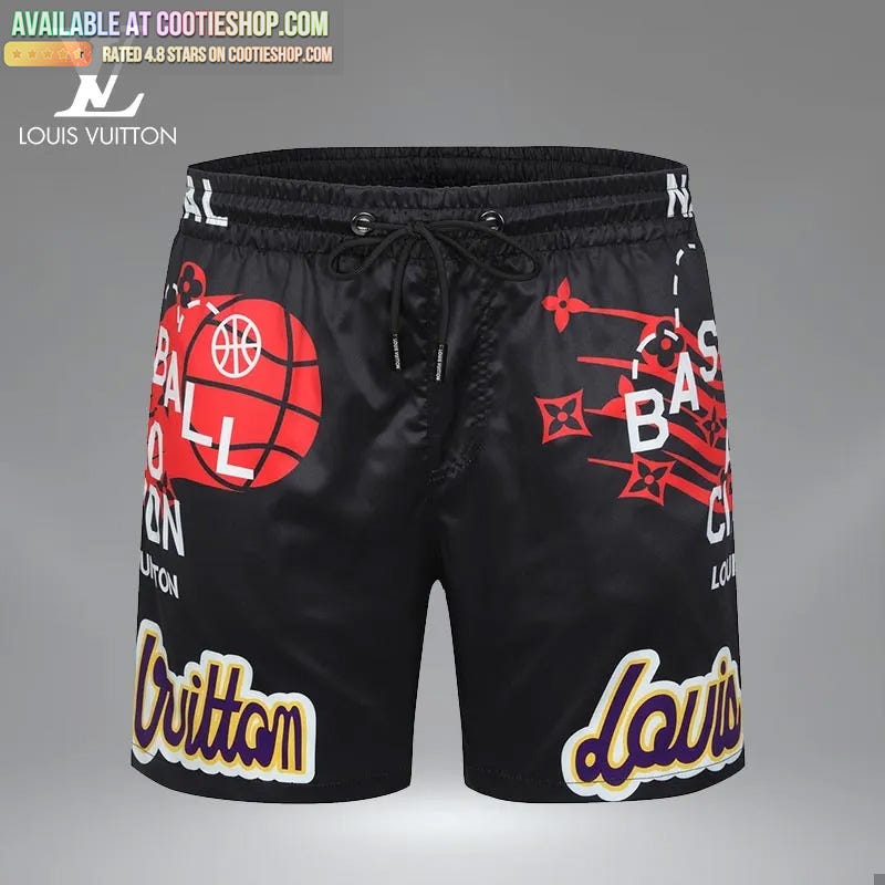 NEW FASHION] Louis Vuitton 3D Luxury All Over Print Shorts Pants LV For Men