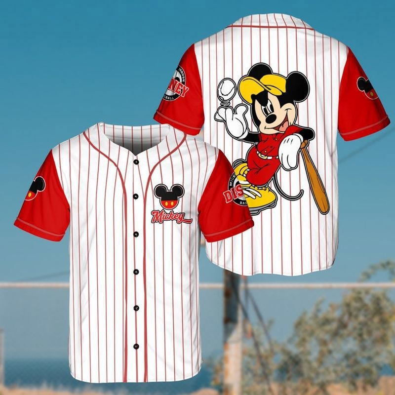 Mickey Mouse Disney Cartoon Gucci Baseball Jersey