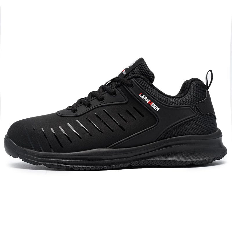 LARNMERN Werkschoenen Heren Antislip Veiligheidsschoenen Stalen Teen Kap Lekbestendige Waterdichte Comfortabele Werklaarzen (zwart,numeric_41EU