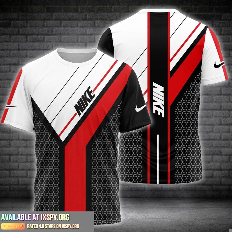 mens red and black nike shirt