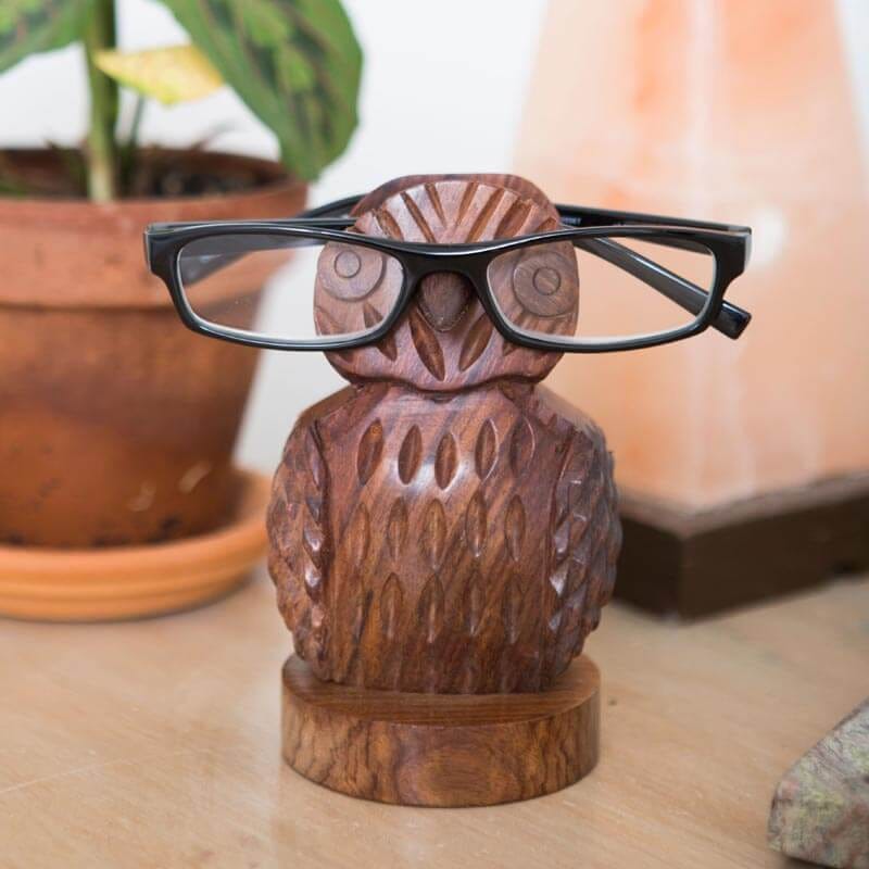 Wood Owl Eyeglass Holder by Jasoncurious Medium