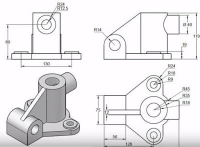 Reading a Production Drawing. Engineering Drawing vs. Production…, by  ENGINEERS IN MAKING