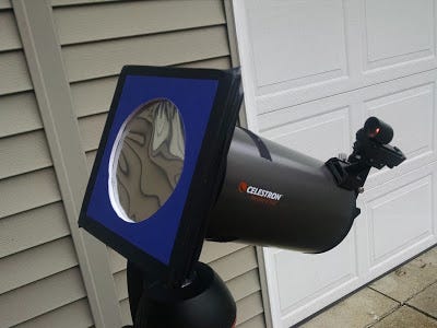 Low Cost DIY Solar Filter For Small/Medium Telescopes | by Jason Bowling |  The Startup | Medium