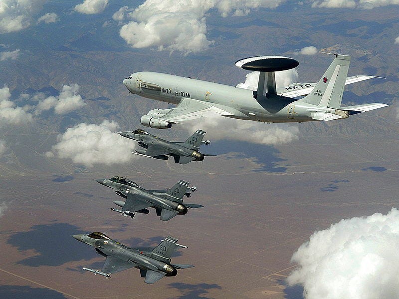 NATO fighters flying a sortie over Libya, 2011