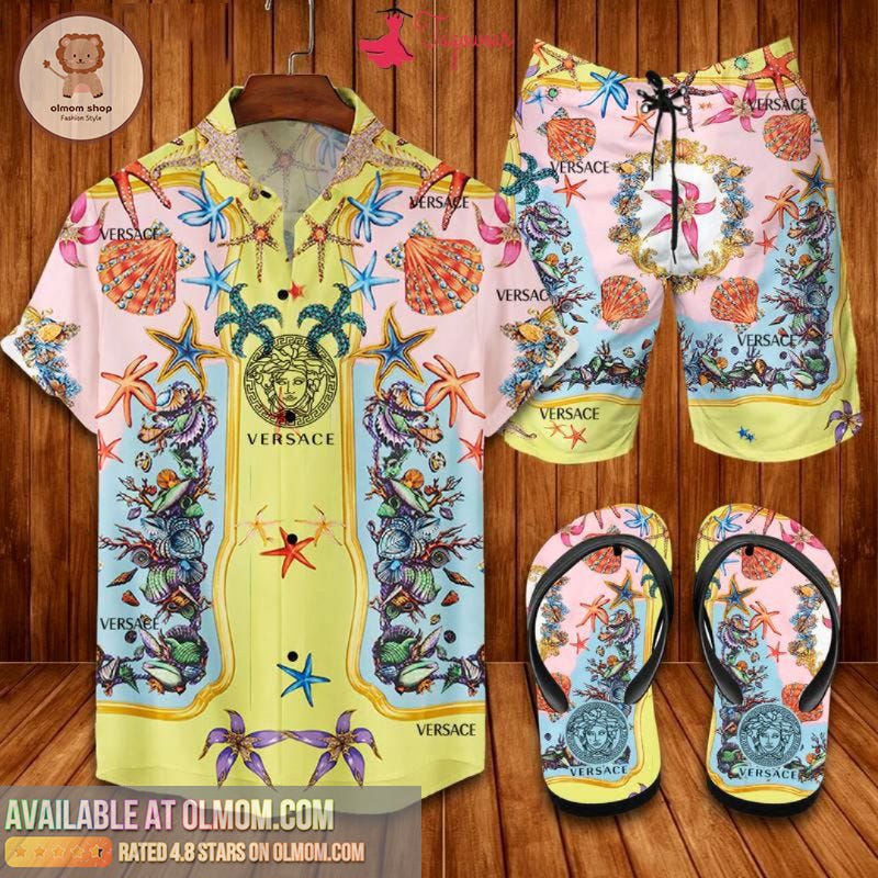Versace Flip Flops And Combo Hawaiian Shirt, Beach Shorts Luxury Summer  Clothes Style, by son nguyen, Jun, 2023