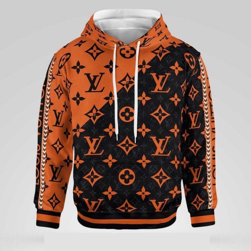 Louis Vuitton Orange Lv Type 862 Hoodie Fashion Brand Luxury