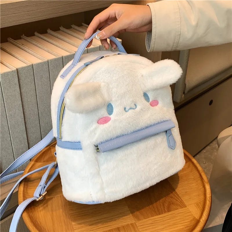 Review! Sanrio Kawaii Hello Kitty Plush Cinnamon Roll Backpack My