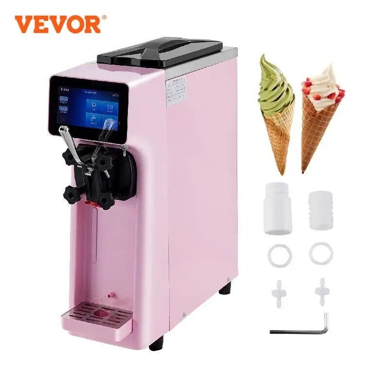 Best Deals! VEVOR 1020L/H Ice Cream Maker Commercial Single Flavor