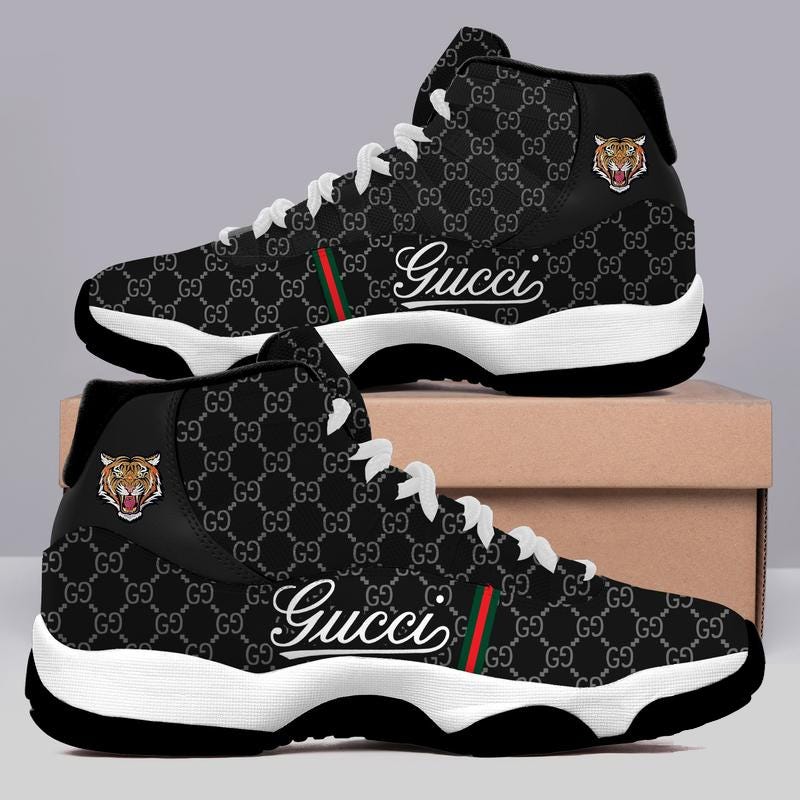 Gucci brown tiger air jordan 11 sneakers shoes hot gifts for men women  jd11-br