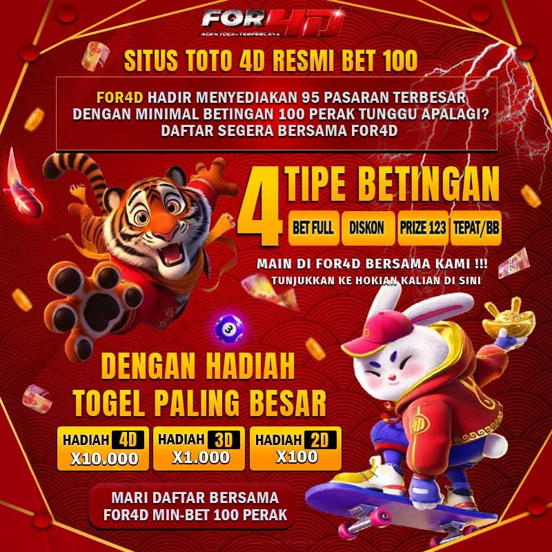 FOR4D : Bandar Togel Online & Situs Toto 4D Resmi Minimal Bet 100 Perak