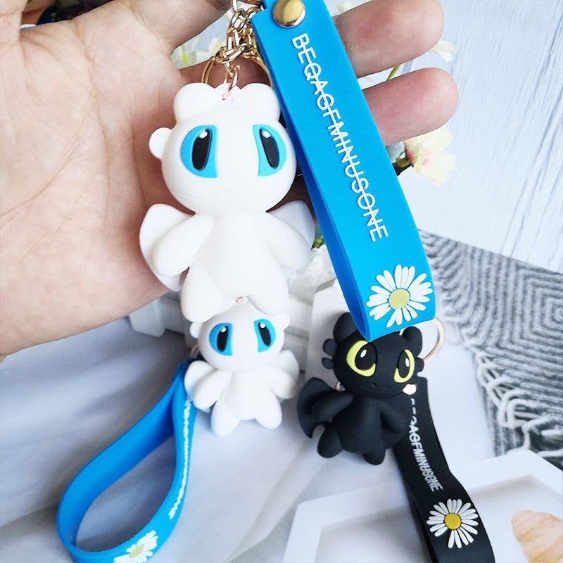Toothless Plush Keychain | Soft Pendant for Couple Student Schoolbag ...