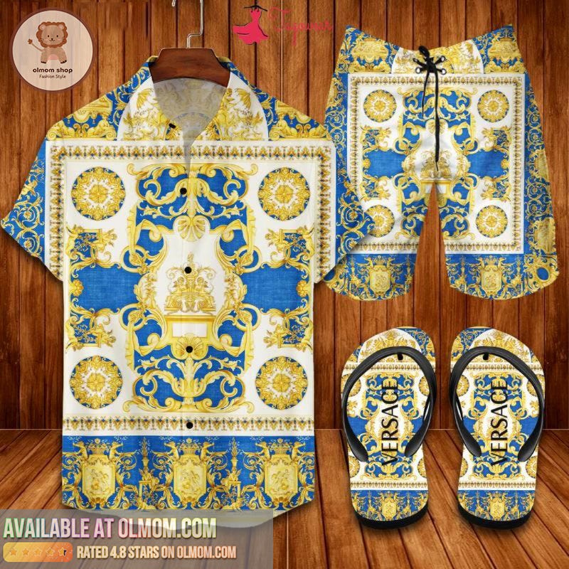 Versace Flip Flops And Combo Hawaiian Shirt, Beach Shorts Luxury Summer  Clothes Style, by son nguyen, Jun, 2023