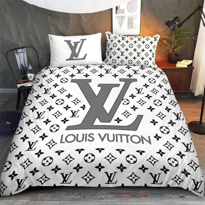 louis vuitton blanket grey