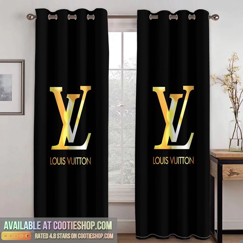 Black Louis Vuitton Lv Gold Logo Window Curtains Hot 2023 Luxury Bedroom L  #home decor #decor ideas, by Cootie Shop