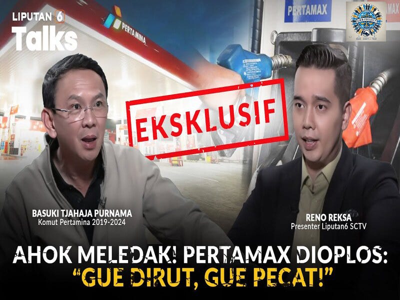 Ahok Siap Bongkar Mafia Migas di Pertamina Dalam Kasus Pertamax Oplosan
