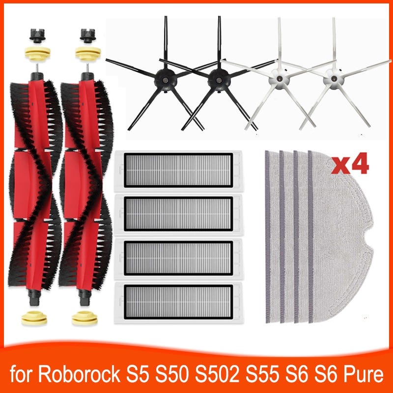 Review! Brush Mops Hepa Filters for Roborock S5 S50 S502 S55 S6 S6 Pure
