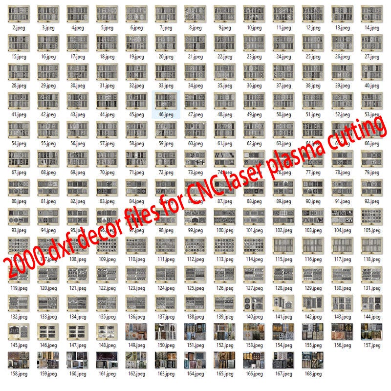1900+ door decor panels in dxf format files collection for CNC laser