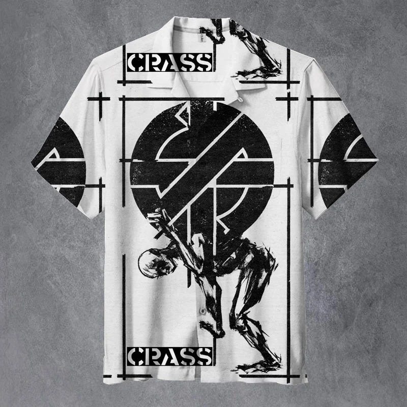 Crass Rock Band Logo Short Sleeve Hawaiian Shirt