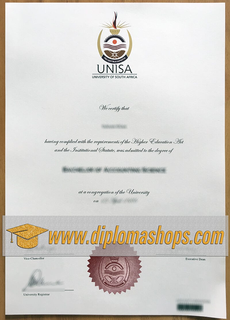 Buy University Of South Africa Diploma|University Of South Africa