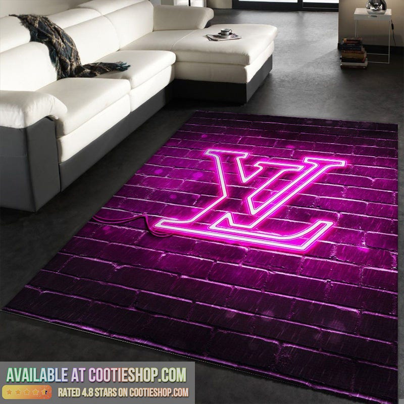 Louis Vuitton Neon Rugs Hot 2023 Bedroom Rugs Floor Decor Home