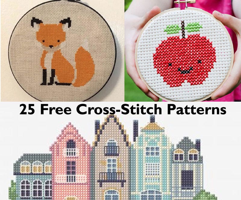 25 Free CrossStitch Patterns for Stitchers of all Skills Levels by