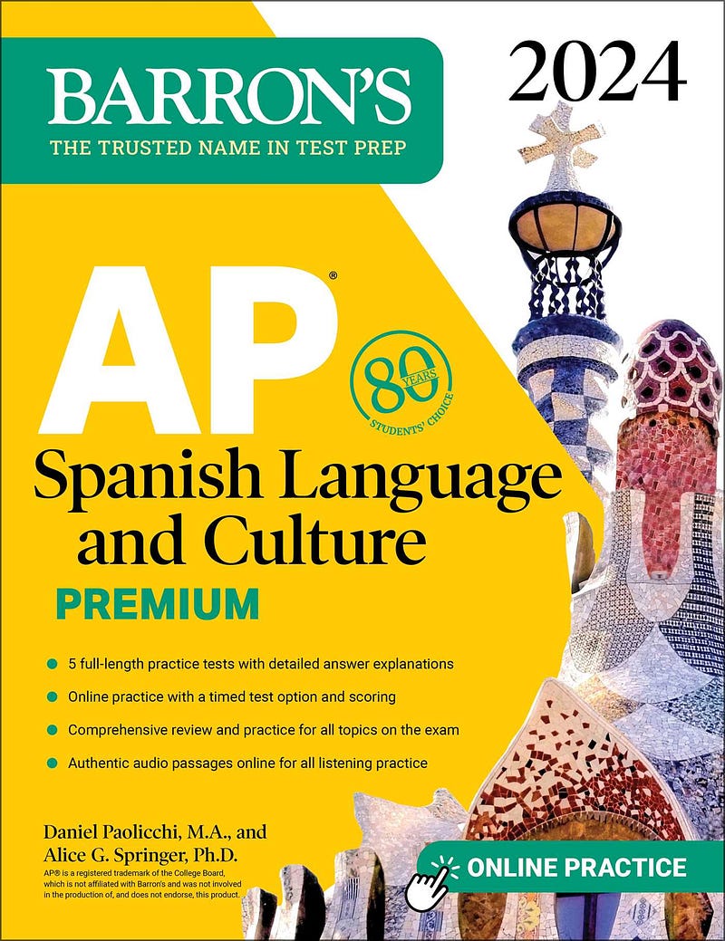 Book PDF Download AP Spanish Language and Culture Premium 2024 5