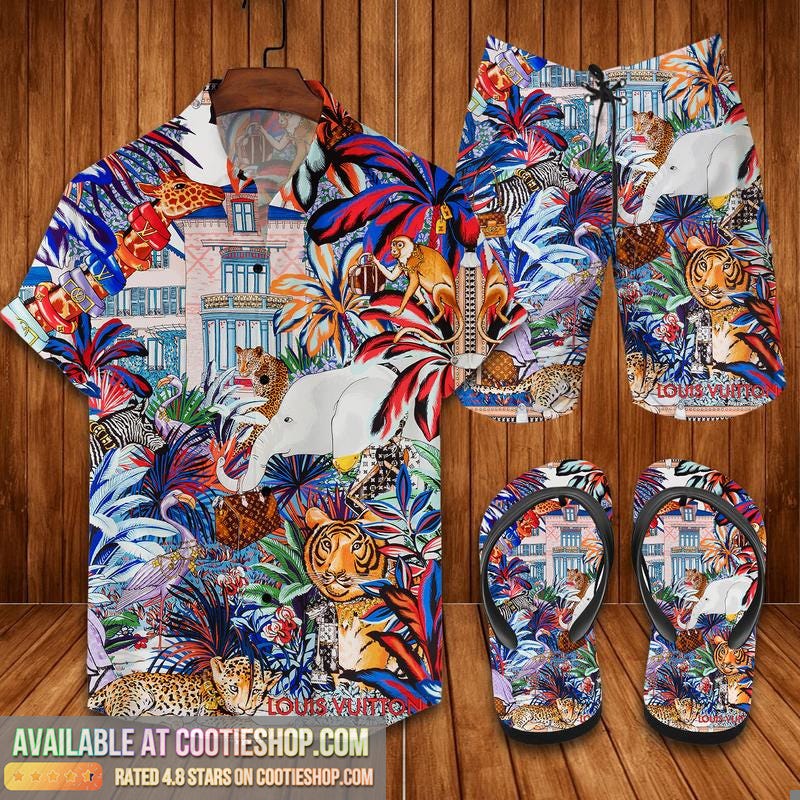 Louis Vuitton 2023 Flip Flops Summer Hawaiian Shirt - Binteez