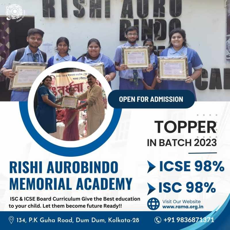 Topper in Batch 2023 — Rishi Aurobindo Memorial Academy Affiliated to