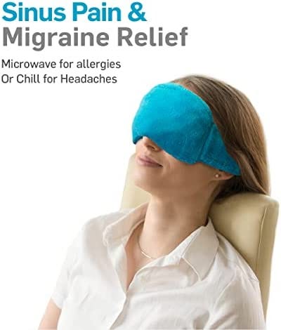 NatraCure Microwavable Weighted Warming Eye Pillow Mask for